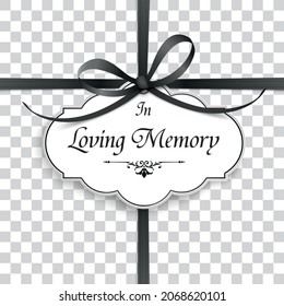 Obituary with the text In Loving Memory. Eps 10 vector file.