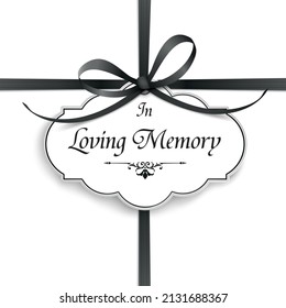 Obituary with the text In Loving Memory. Eps 10 vector file.