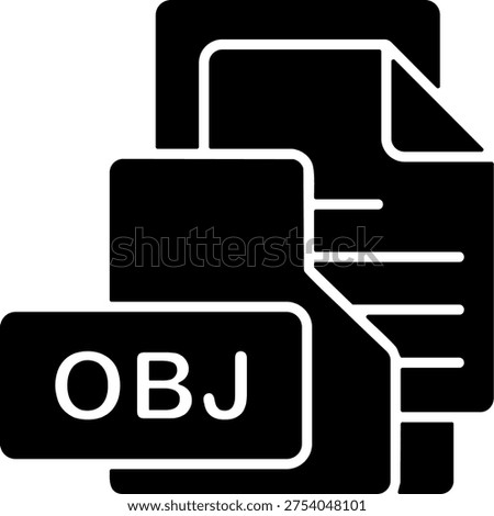 OBJ File Format Folder Icon Design Symbol