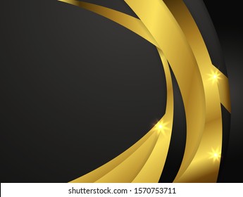 object Abstract waves vector in gold colors. Abstract swoosh texture. banner background for web design. Abstract swoosh wave texture background web design abstract card swoosh banners for business 