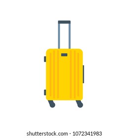Object of baggage, luggage, suitcase isolated on white background. Flat style vector illustration. Set of tourism and traveling icons with voyage packing and handbag.