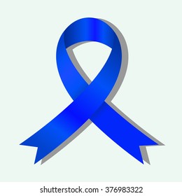 Object: Blue cross ribbon.