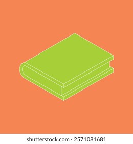 Object Book with color theme green and soft red