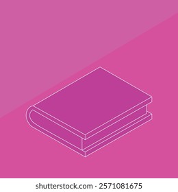 Object Book With theme Color Purple