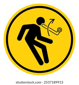 Object Bumps Of Face Hazard Symbol Sign, Vector Illustration, Isolate On White Background Label.EPS10