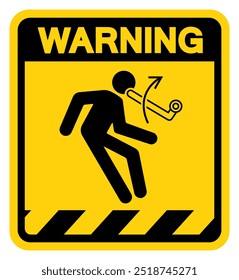 Object Bumps Of Face Hazard Warning Sign, Vector Illustration, Isolate On White Background Label.EPS10