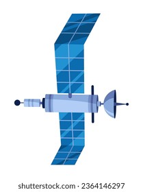Object can fly in earth atmosphere layers. Colorful infographic icon, satellite. Vector illustration