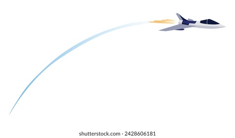 Object can fly in earth atmosphere layers. Colorful infographic icon, spaceship. Vector illustration