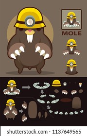 Object character mole for Game and Animation.