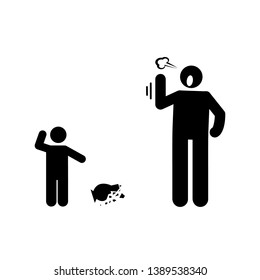 Object, child, angry, father icon. Element of parent icon. Premium quality graphic design icon. Signs and symbols collection icon for websites, web design