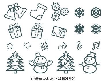 Object of Christmas - only rough line drawing -