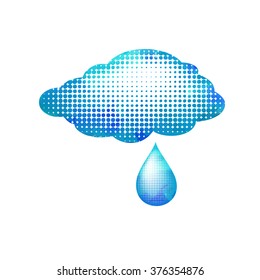 The object of the cloud. Vector