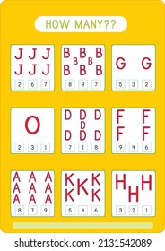 Object counting exercises for preschool and kindergarten.