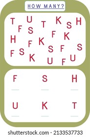 Object counting and writing exercises