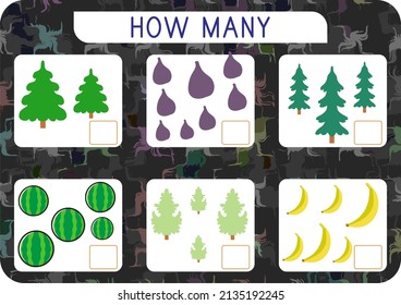 Object counting and writing exercises