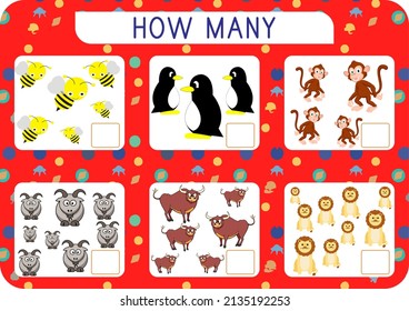 Object counting and writing exercises