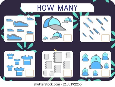 Object counting and writing exercises