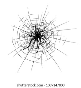 The object of the crack. Vector