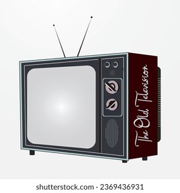 diseño de objetos de vectores de televisión antiguo