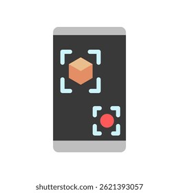 Object Detection flat color, mini illustration icon. use for modern concept, print, UI, UX kit, web and app development. Vector EPS 10, related to artificial intelligence, technology theme