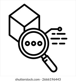 Object Detection Outline Icon Vector Illustration
