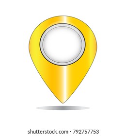 An object is displayed in the form of a label for the map, or the designation of a point or place of arrival, for navigation.