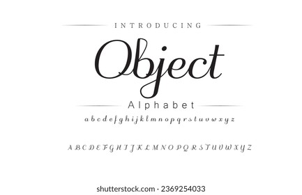 Object Elegant Font Uppercase Lowercase and Number. Classic Lettering Minimal Fashion Designs. Typography modern serif fonts regular decorative vintage concept. vector illustration