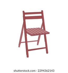 caricatura de la silla plegable del objeto. reposar sentado, brazo relajar objeto plegable señal de silla. ilustración vectorial de símbolo aislado