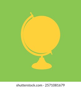 Object Globe with theme color yellow and green