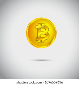 Object gold coin bitcoin