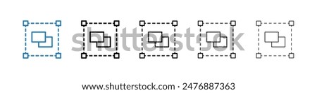 Object group black and white vector icon