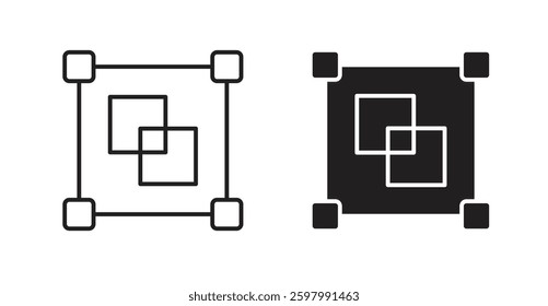 Object group line icon vector set.