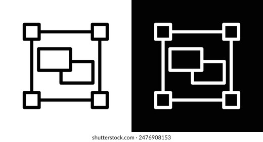 Object groupvector icon set on white background.