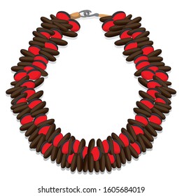 Object handmade bracelet seeds, bull's eye and watermelon. Ideal for educational and institutional materials