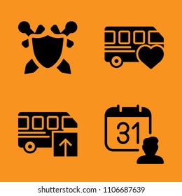 object, holiday, heraldic and web icons set. Vector illustration for web and design