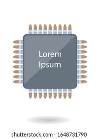 Object icon Chipset on isolated white background.