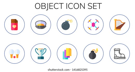 Object Icon Set 10 Flat Object Stock Vector (Royalty Free) 1416825395 ...