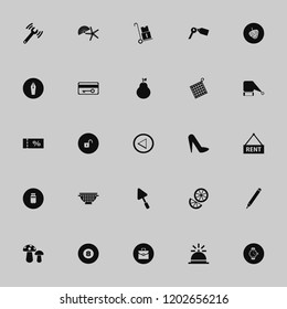 object icon. object vector icons set strawberry, watch, briefcase and fountain pen