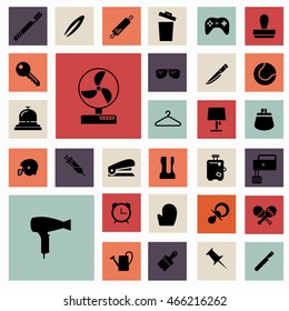 Object Icons Set. Vector Icons