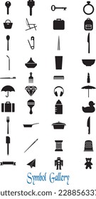 Object Icons and Symbols Vector Illustration