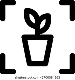 Object Identification, Capture, Scanning Outline Icon