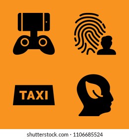 object, identification, thumb and city life icons set. Vector illustration for web and design