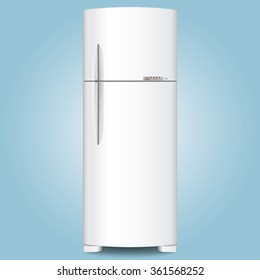 Object illustration, home appliance machine, fridge freezer. Ideal for catalogs and institutional material