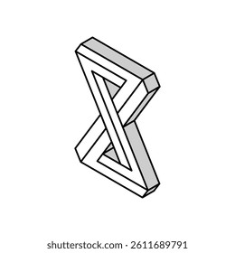 object impossible geometric shape isometric icon vector. object impossible geometric shape sign. isolated symbol illustration