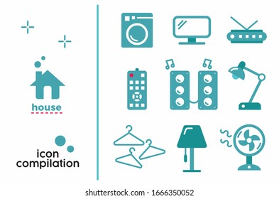 Object inside the house, full blue ocean colored