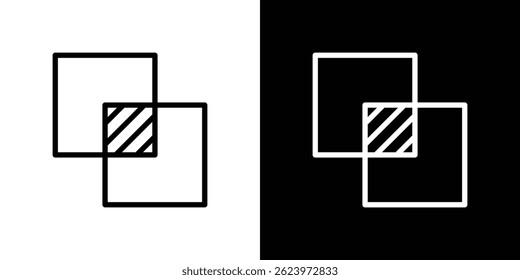 Object intersect icon vector, illustration logo template in trendy style