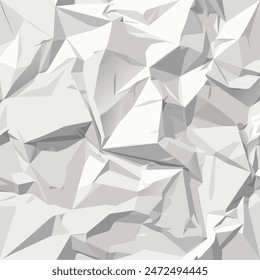 Object looks like crumpled paper with symmetry, pattern, and monochrome style