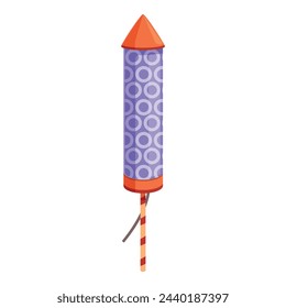 Vector de dibujos animados del icono de la noche del objeto. Estrella del Cracker. Celebración festiva