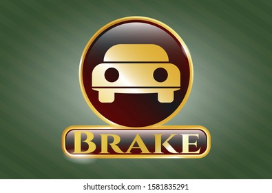 [object O Golden emblem with car seen from front icon and Brake text insidebject]