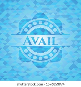 [object OAvail sky blue emblem. Mosaic backgroundbject]